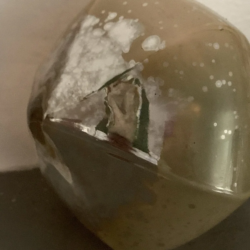 Vintage Midwest Kugel Mercury Metallic Glass Ornaments‎ Lot of 2 6